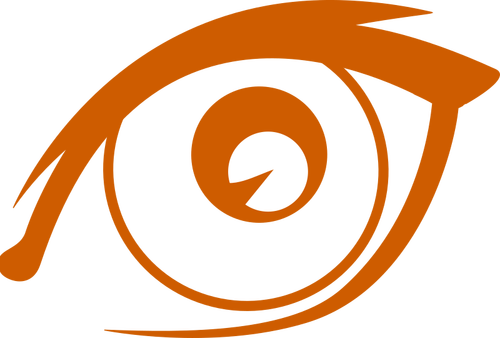 Enkel orange öga