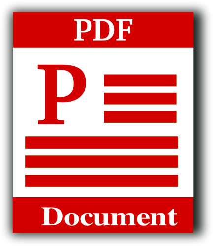 Vector graphics of PDF document computer OS icon