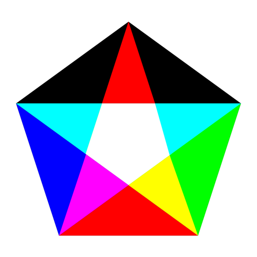 Pentagon i farger