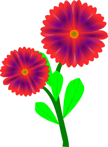 Clip de flores gráficos vectoriales de arte