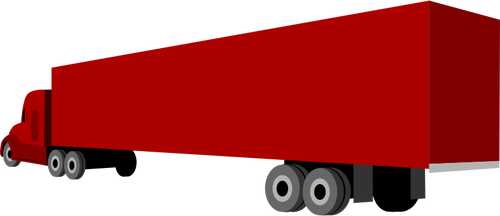 Truck- en trailer vector illustraties