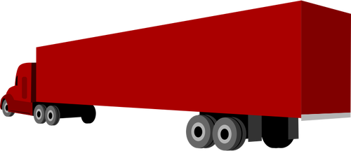 LKW und Anhänger-Vektor-ClipArt