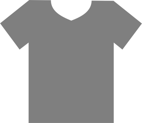 En blanco gris camiseta contorno vectoriales Prediseñadas