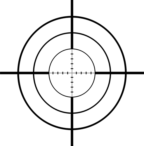 Sniper crosshairs vector tekening