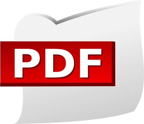 PDF belgesini simge vektör küçük resim