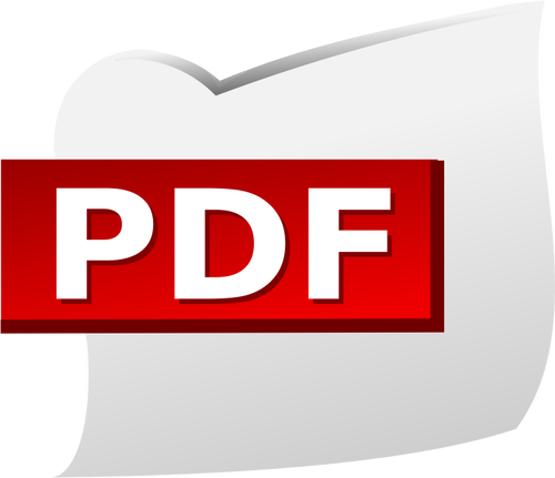 PDF dokument ikona wektor clipart