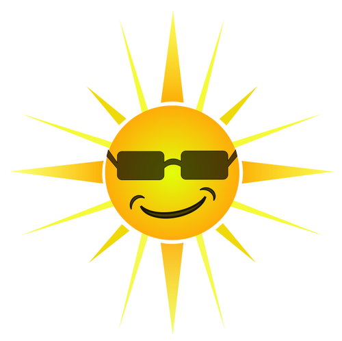 Cool happy Sun vector image