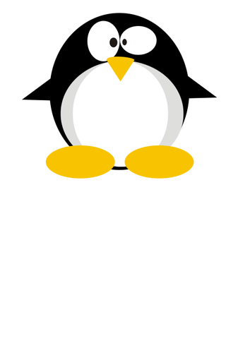 Forvirret Tux vektor image