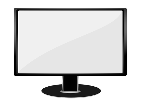 Illustrazione vettoriale di monitor LCD grigio