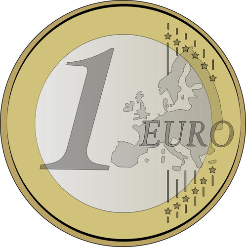 Один вектор монет евро