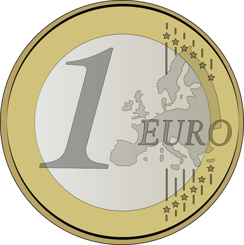 Un vector de monedas de Euro