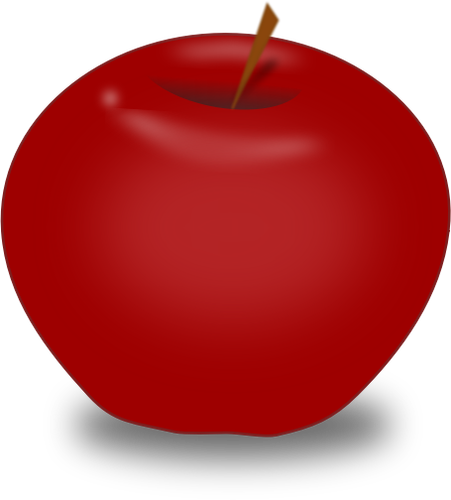 Cartoon-roter Apfel-Vektor-Bild