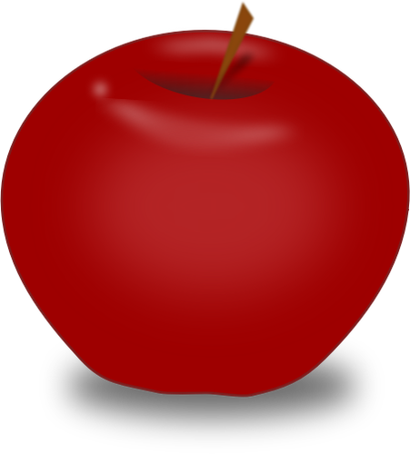 Cartoon red apple vector image