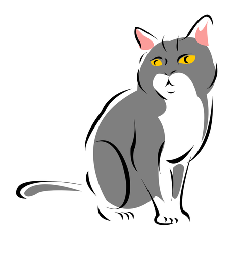 Dibujo vectorial de gato