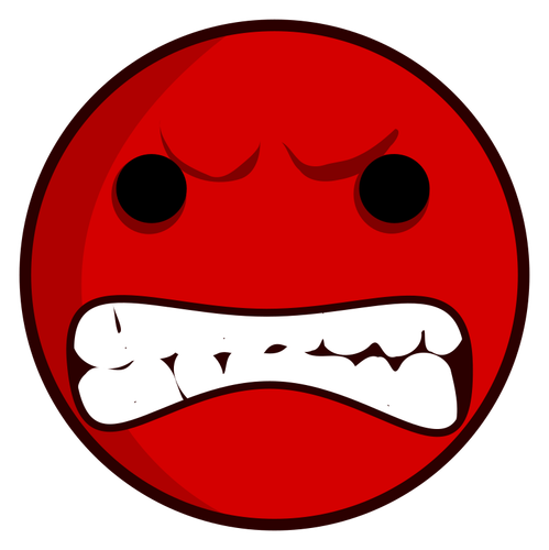Červené rozzlobený avatar