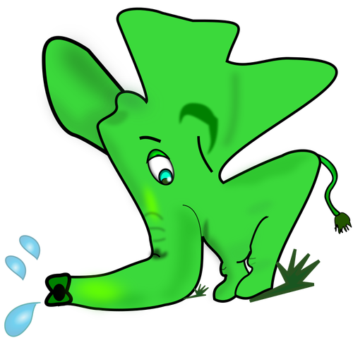 Kleine groene olifant