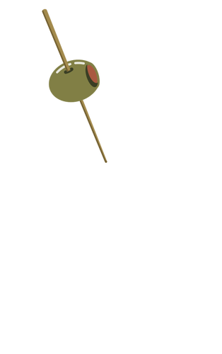 Olive on a toothpick