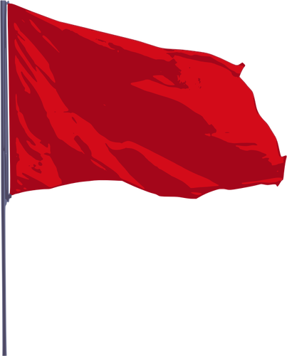 Vector bandeira de vermelho ondulado