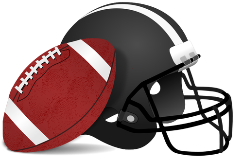 Casco e palla per il football americano vector ClipArt