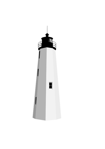 Imágenes Prediseñadas vector blanco y negro de un faro