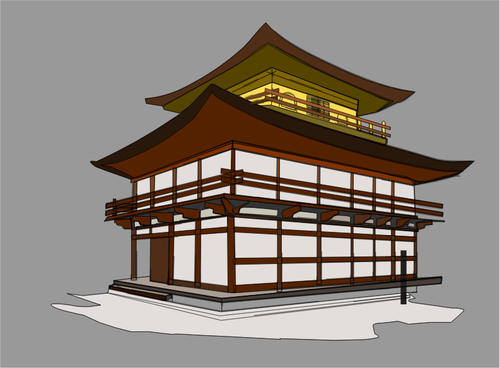 Clipart vectorial de kinkakuji casa