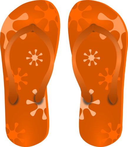 Orange Flipflops Vektor-illustration