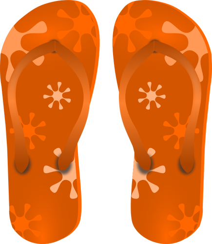 Portocaliu flipflops vector illustration