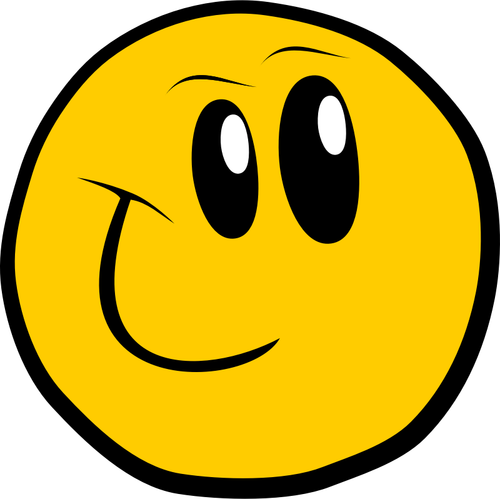 Emoticon de gráficos de um sorriso amarelo de vetor