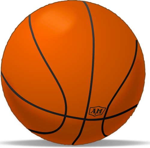 Sport de basket-ball jouant balle vecteur une image clipart