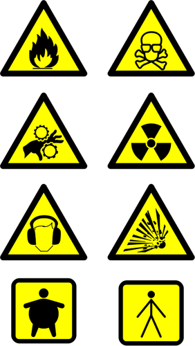 Hazard warning signs vector image