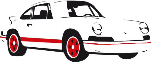 Ilustración vectorial de coche Porsche