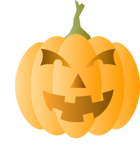 Orange pumpkin lantern vector illustration