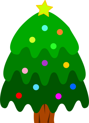 圣诞树装饰矢量