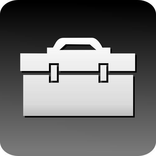 Vector image of computer briefcase icon