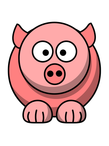 Pig cartoon style