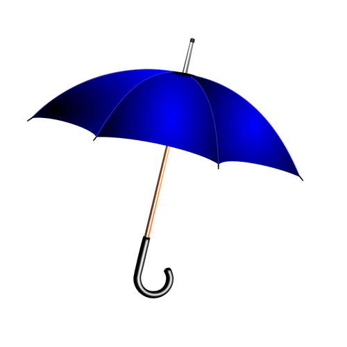 蓝伞向量插图