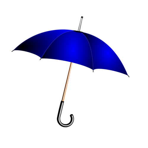 Illustration vectorielle de parapluie bleu