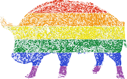 Gay býk vektorové ilustrace