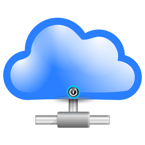 Garantire di cloud computing icona immagine vettoriale