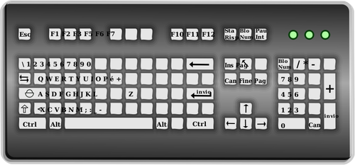 Gráficos vetoriais de teclado de computador italiano layout