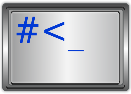 Gráficos de vetor de janela de terminal Linux de desenho