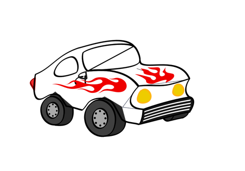 Desenho vetorial de carro esportivo dos desenhos animados