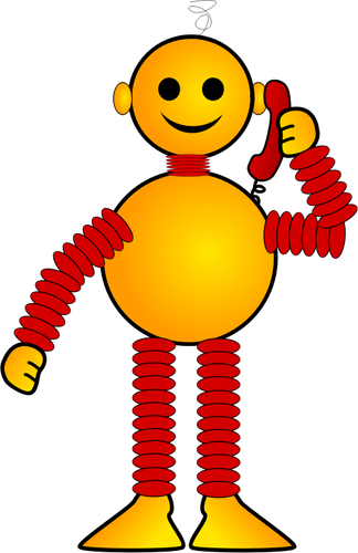 Robô sorridente vector clip-art