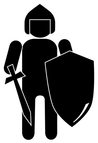 Silhouette of a knight