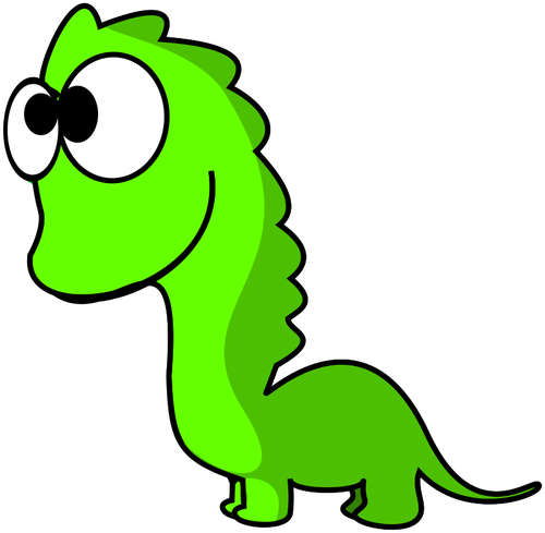 Verde amuzant dinozaur