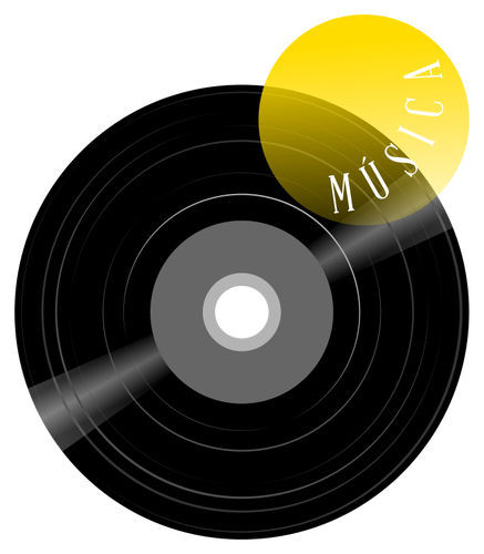 Gramofon záznam vektorové kreslení