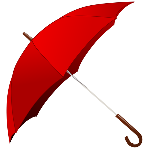 Otevřené červený deštník vektorový obrázek