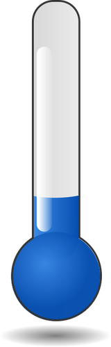 Gráficos vectoriales de termómetro del tubo azul