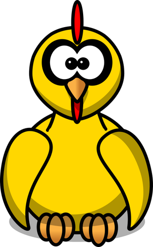 Gele chick glinsterende clip art