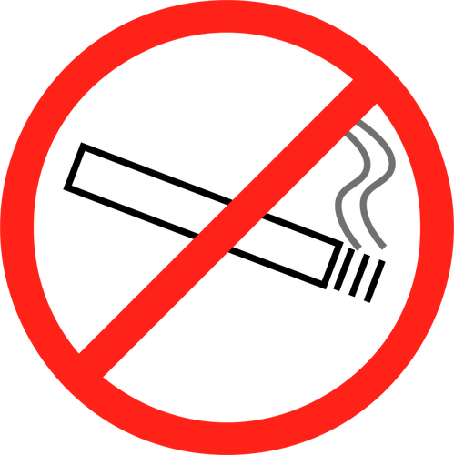 Vektorové ilustrace z tenké ohraničení žádné kouření znamení